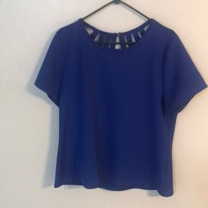 Royal blue top blouse
